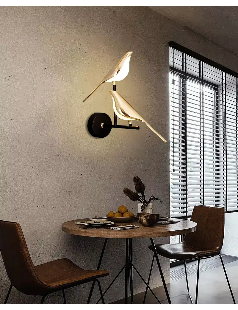 Lampe murale LED Oiseau doré nordique - Lampe murale créative