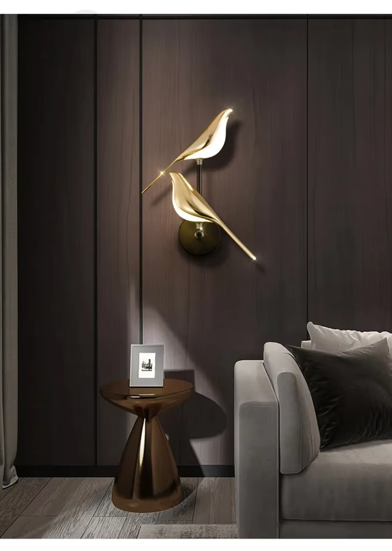 Lampe murale LED Oiseau doré nordique - Lampe murale créative