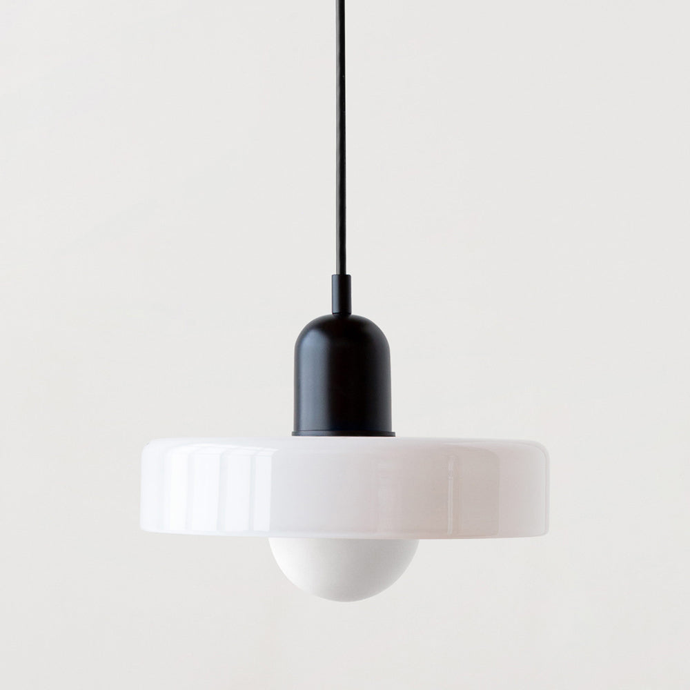 Suspension Floroux in colored glass | Elegant hanging lamp in Bauhaus style | Designer lamp for the living room and dining room
