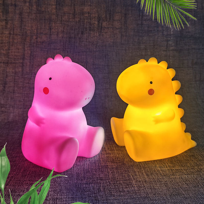 Lampe de nuit LED dinosaur en silicone squishy - Cadeau parfait pour les enfants et les filles
