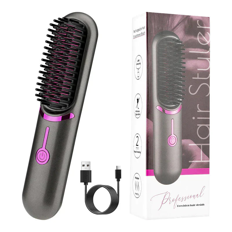 Tima Brush - Brosse lissante sans fil rechargeable