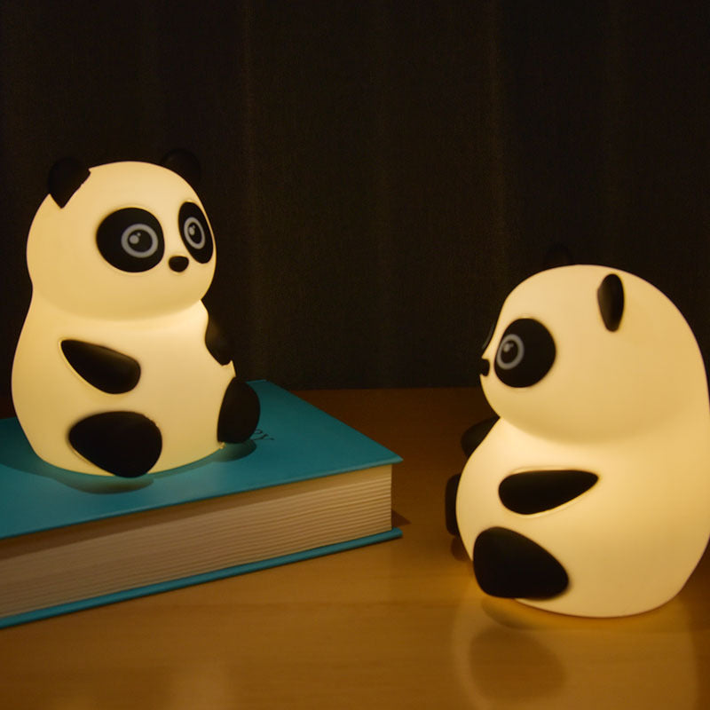 Lampe de nuit LED Panda Dodue en Silicone Souple - Cadeau Parfait pour Enfants et Filles
