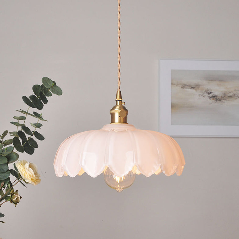 Lampe à pendentif en verre Floroux