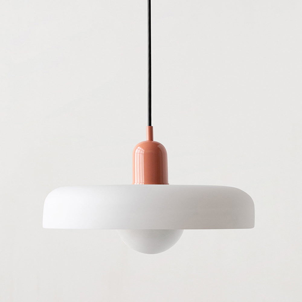 Suspension Floroux in colored glass | Elegant hanging lamp in Bauhaus style | Designer lamp for the living room and dining room