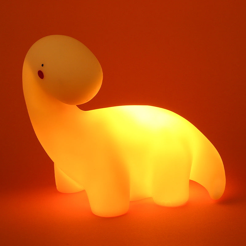 Lampe de nuit LED dinosaure en silicone squishy avec cou incliné - Cadeau parfait pour les enfants et les filles