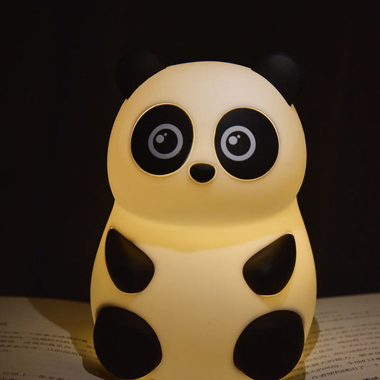 Lampe de nuit LED Panda Dodue en Silicone Souple - Cadeau Parfait pour Enfants et Filles