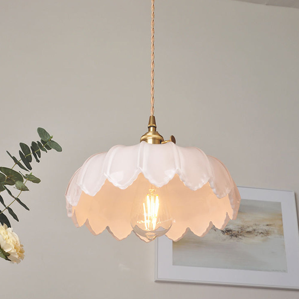 Lampe à pendentif en verre Floroux
