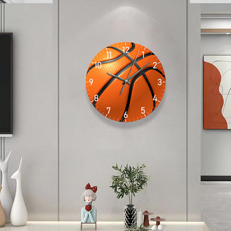 Horloge murale de basketball silencieuse Floroux | Design de 12 pouces | Cadeau parfait pour les fans de basketball