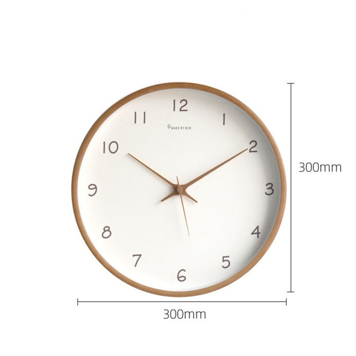 Horloge murale analogique Floroux en bois massif pour la maison