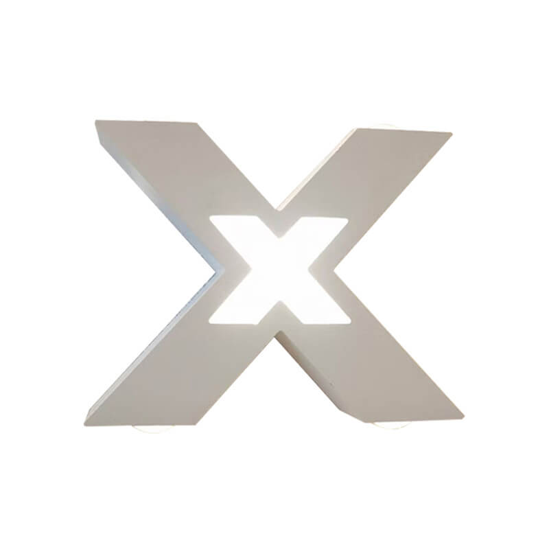 Applique LED étanche moderne en forme de X avec 4 lumières pour extérieur