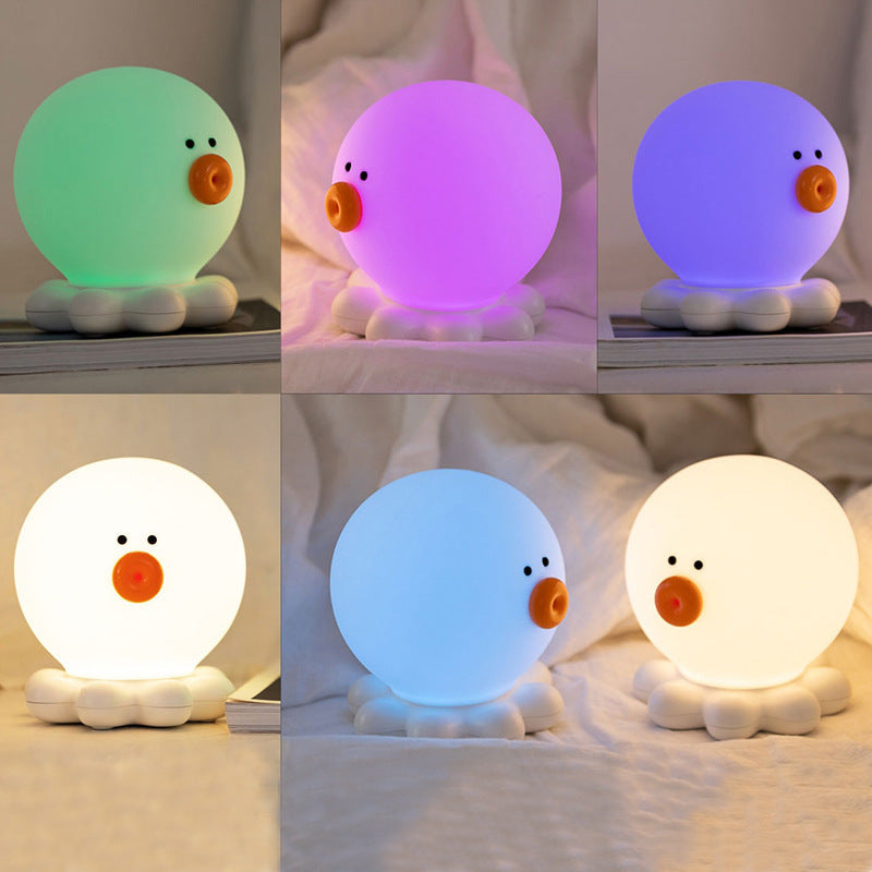 Lampe de nuit LED en silicone squishy Octopus - Cadeau parfait pour les enfants et les filles