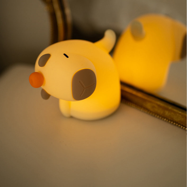 Lampe de nuit LED Capybara en silicone souple et amusante - Cadeau parfait pour les enfants et les filles