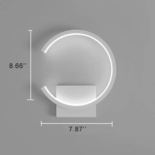 Applique murale LED moderne au design circulaire minimaliste