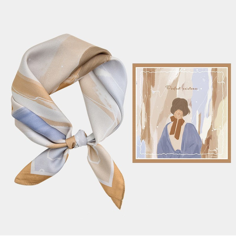 Tissu carré peinture d'amitié premium