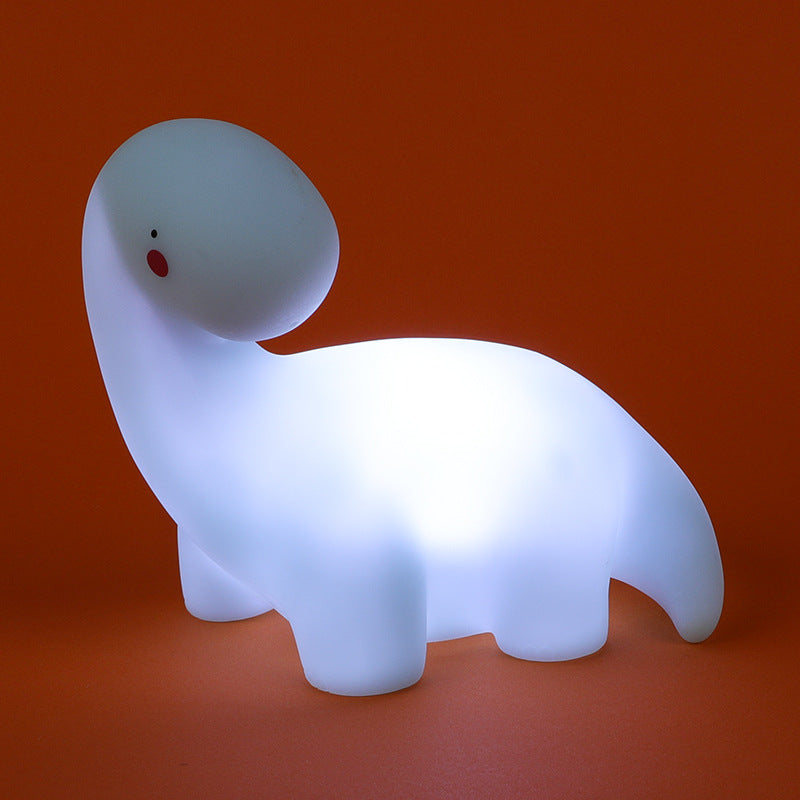 Lampe de nuit LED dinosaure en silicone squishy avec cou incliné - Cadeau parfait pour les enfants et les filles