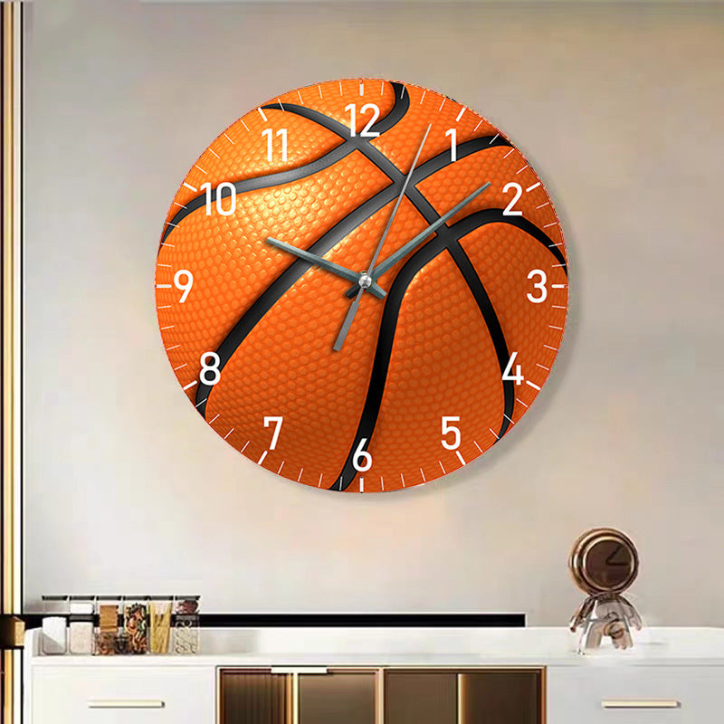 Horloge murale de basketball silencieuse Floroux | Design de 12 pouces | Cadeau parfait pour les fans de basketball