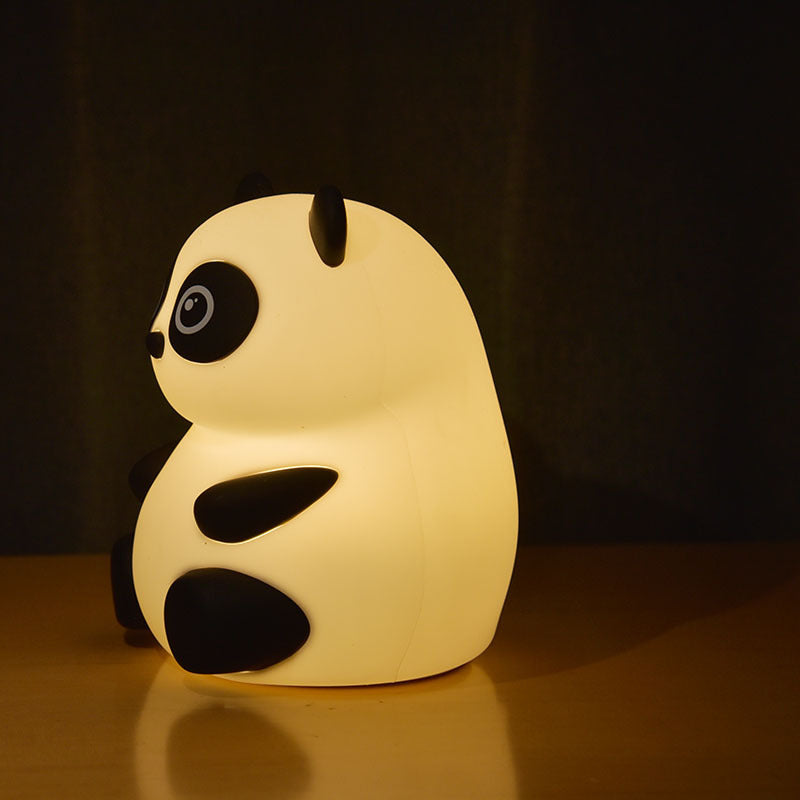 Lampe de nuit LED Panda Dodue en Silicone Souple - Cadeau Parfait pour Enfants et Filles