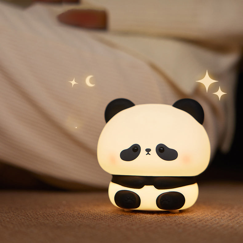 Lampe de nuit LED panda super mignon en silicone squishy - Cadeau parfait pour les enfants et les filles