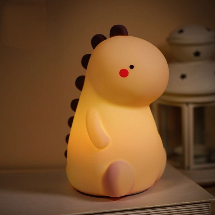 Lampe de nuit LED dinosaure en silicone squishy - Cadeau parfait pour enfants et filles