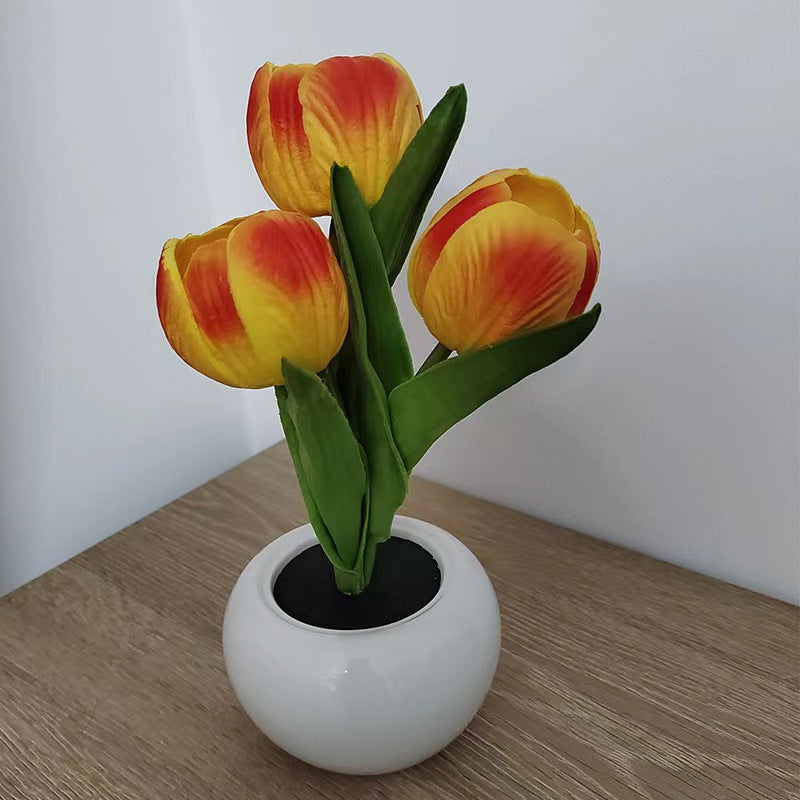 Lampe de Nuit LED Fleur de Tulipe - Cadeau Parfait pour Enfants et Filles