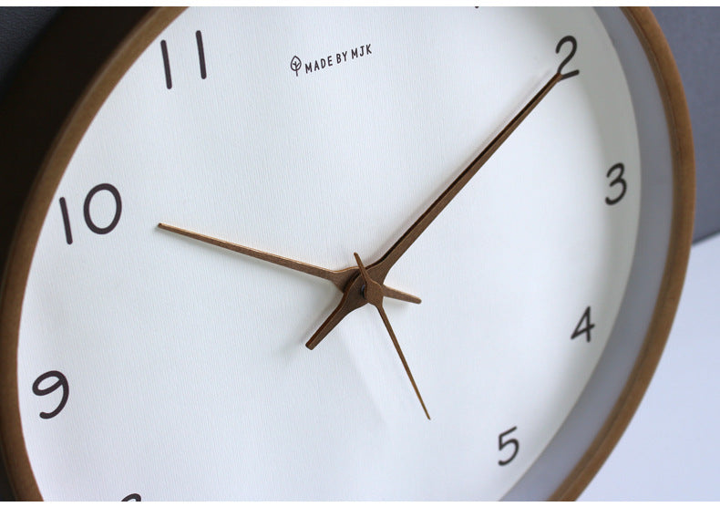 Horloge murale analogique Floroux en bois massif pour la maison