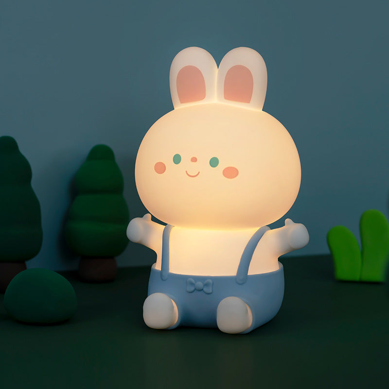 Lampe de nuit LED en silicone mignon et squishy en forme de lapin - Cadeau parfait pour les enfants et les filles
