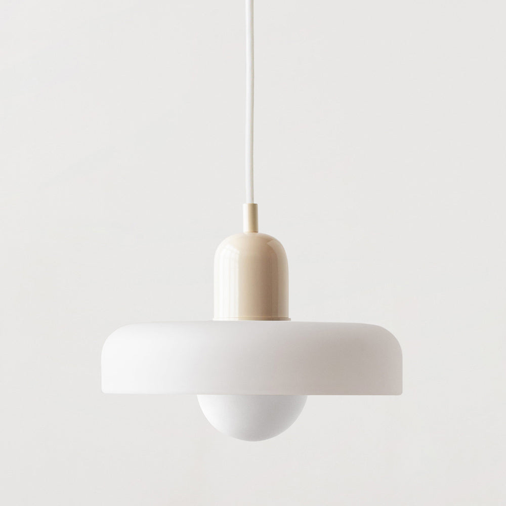 Suspension Floroux in colored glass | Elegant hanging lamp in Bauhaus style | Designer lamp for the living room and dining room