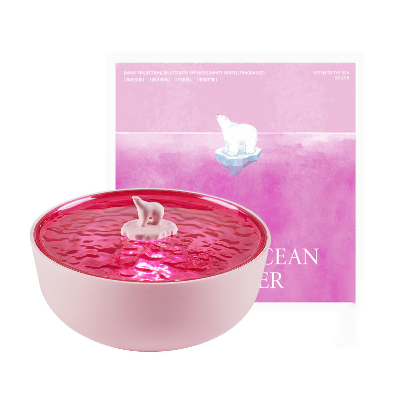 Polar Arctic Ocean Retro Bluetooth Turntable LED Night Light - Cadeau parfait pour les enfants et les filles