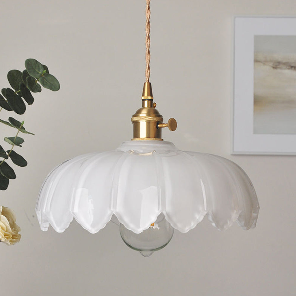 Lampe à pendentif en verre Floroux