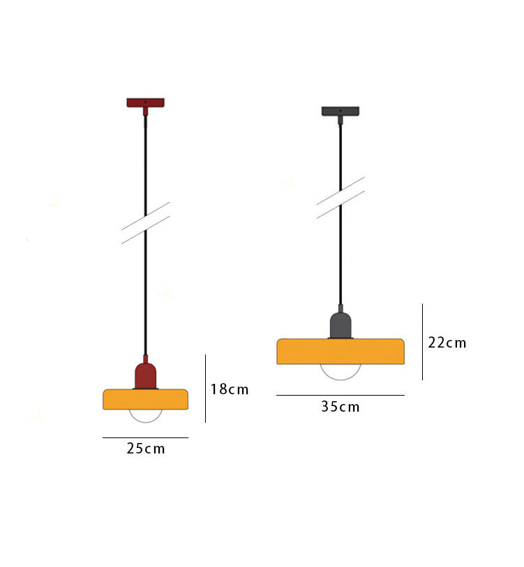 Suspension Floroux in colored glass | Elegant hanging lamp in Bauhaus style | Designer lamp for the living room and dining room