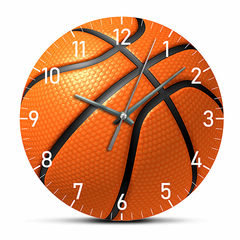 Horloge murale de basketball silencieuse Floroux | Design de 12 pouces | Cadeau parfait pour les fans de basketball