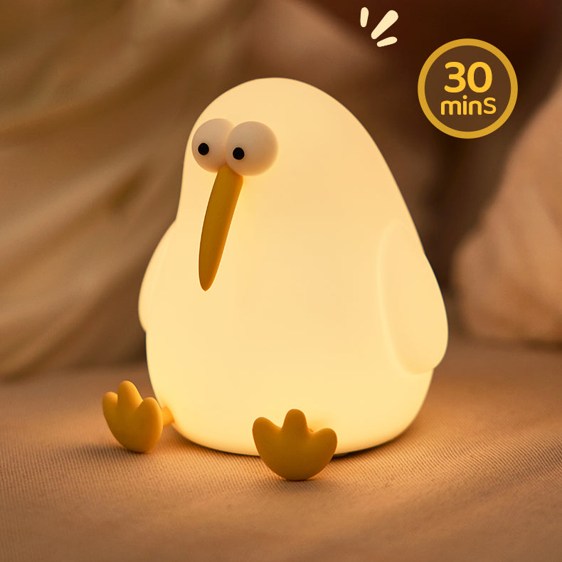 Lampe de nuit LED Kiwi en silicone moelleux - Cadeau parfait pour les enfants et les filles