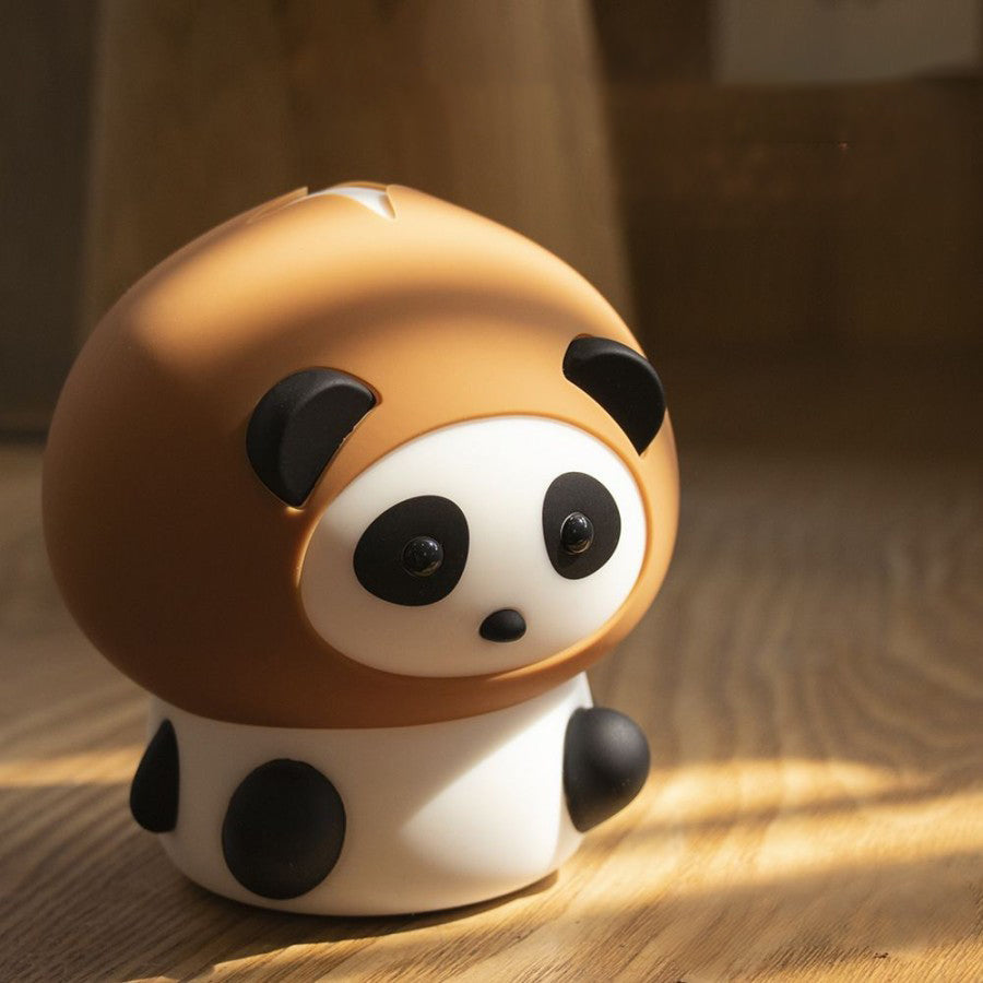 Lampe de nuit LED en silicone pliable en forme d'ours marron - Cadeau parfait pour les enfants et les filles