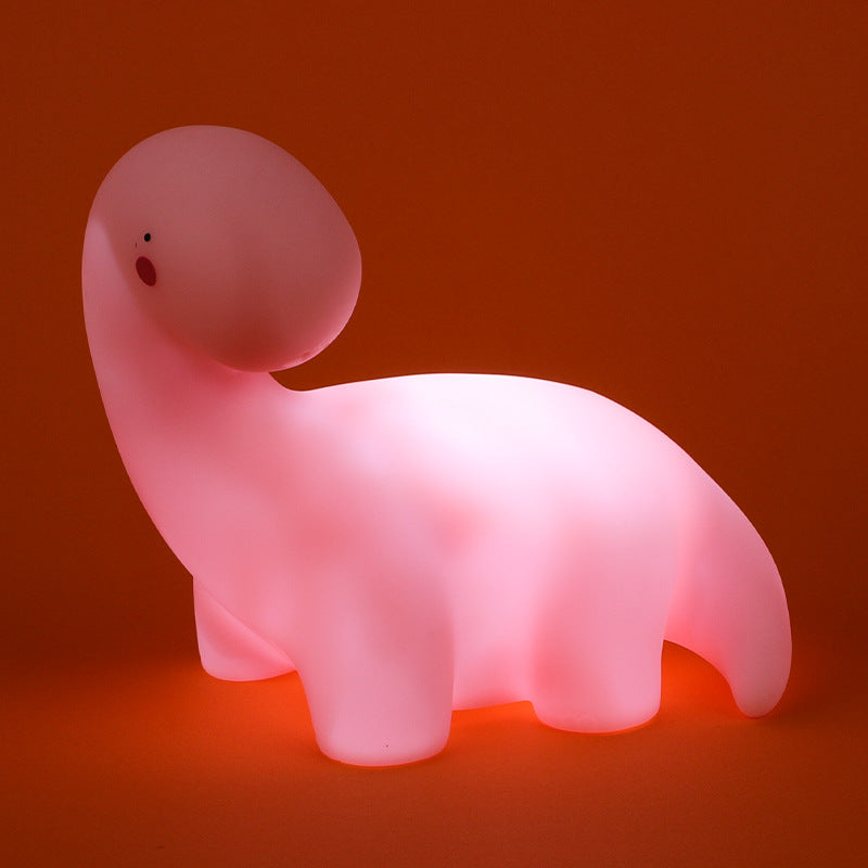 Lampe de nuit LED dinosaure en silicone squishy avec cou incliné - Cadeau parfait pour les enfants et les filles