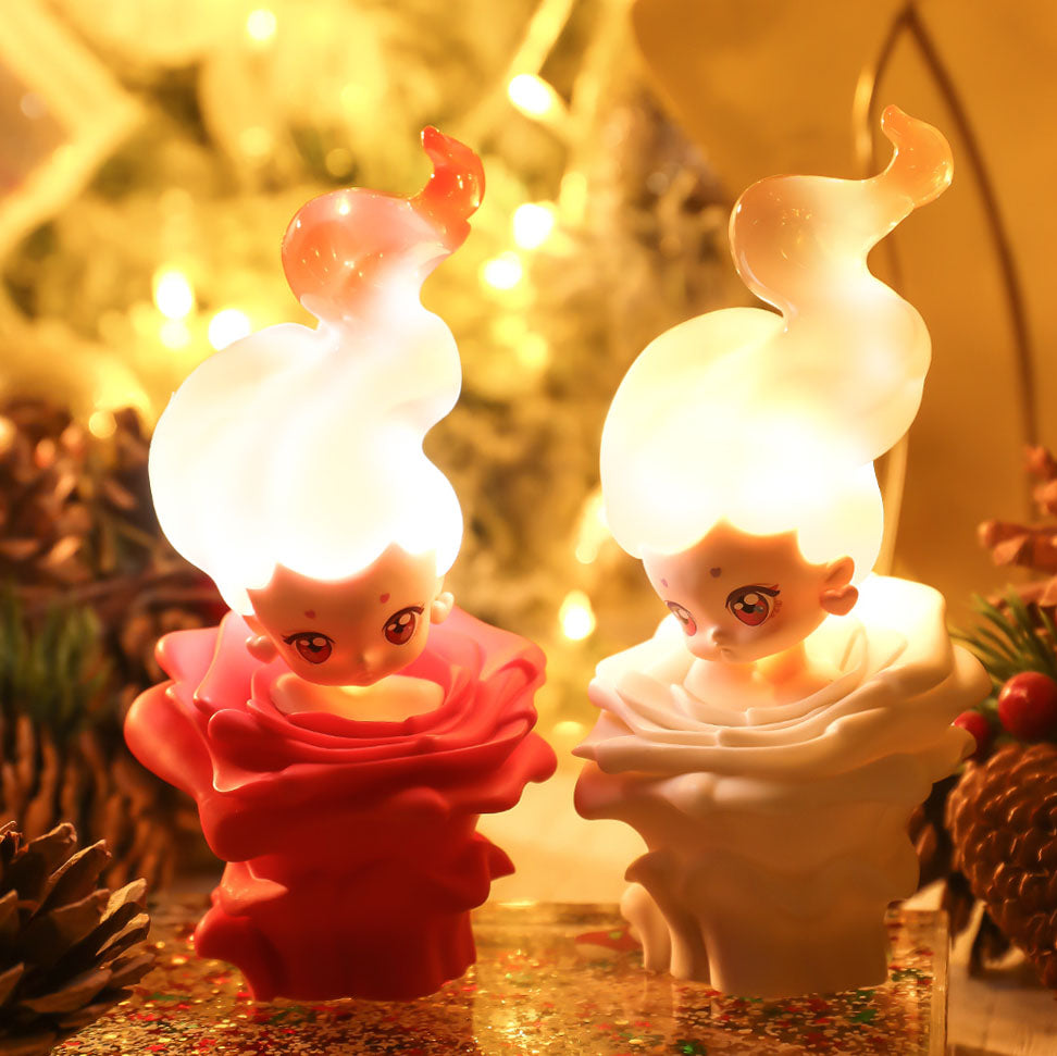 Bougie en silicone squishy LED veilleuse féerique - Cadeau parfait pour les enfants et les filles