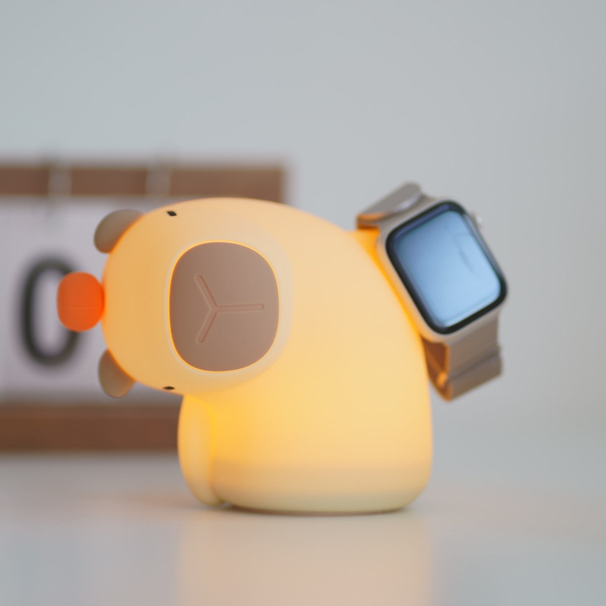 Lampe de nuit LED Capybara en silicone souple et amusante - Cadeau parfait pour les enfants et les filles