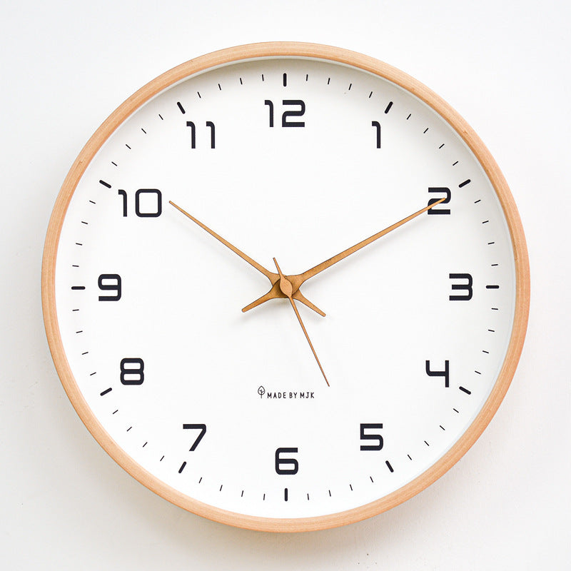 KlarZeit - Ensemble de pendule murale en bois moderne