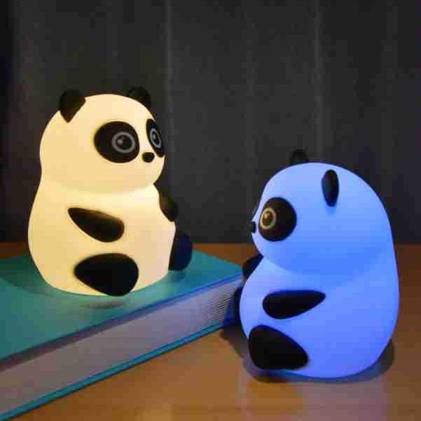 Lampe de nuit LED Panda Dodue en Silicone Souple - Cadeau Parfait pour Enfants et Filles
