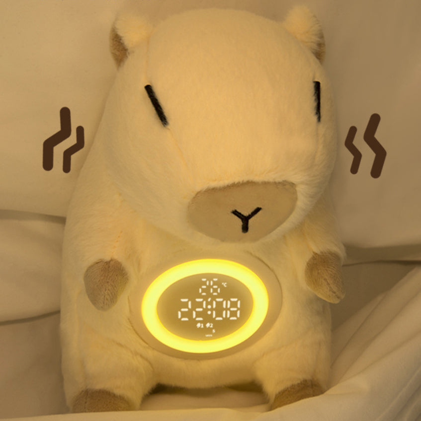 Lumière d'alarme en peluche Capybara Cozy – Cadeau parfait pour les enfants et les filles