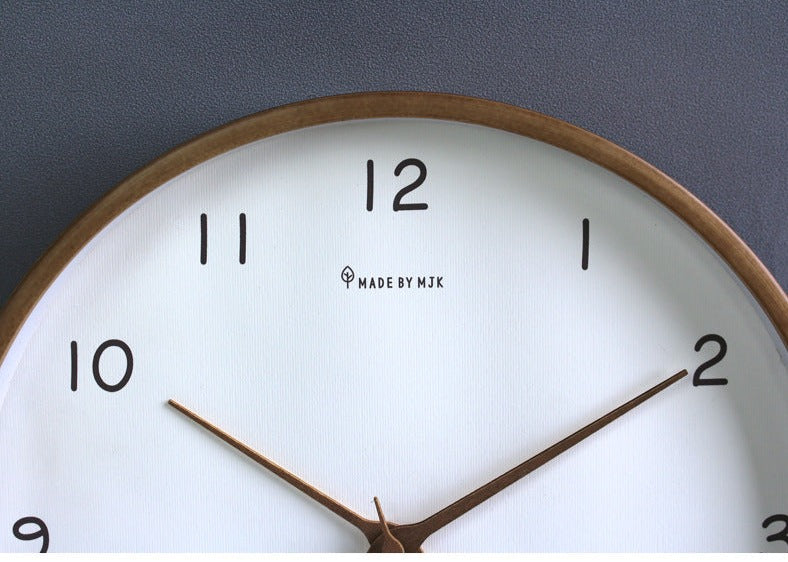 Horloge murale analogique Floroux en bois massif pour la maison