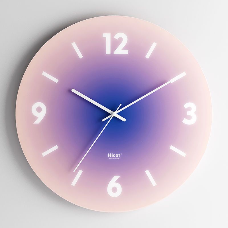 Floroux Horloge murale en verre