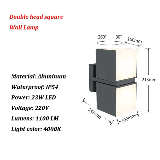 Floroux - Applique LED moderne pour extérieur
