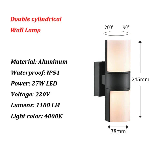 Floroux - Applique LED moderne pour extérieur