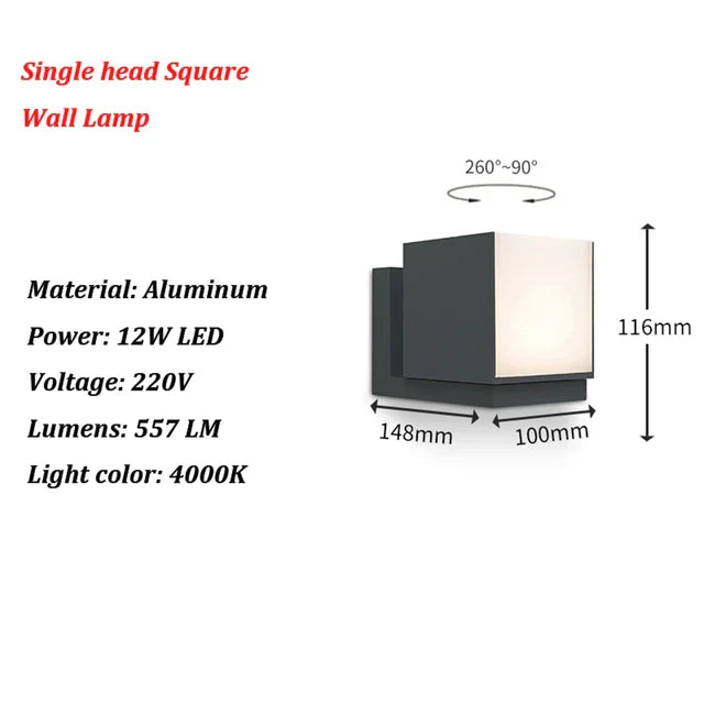Floroux - Applique LED moderne pour extérieur