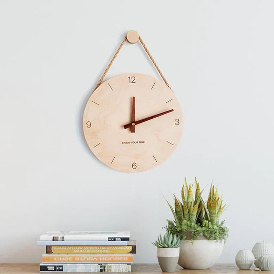 Floroux | Horloge murale en bois minimaliste