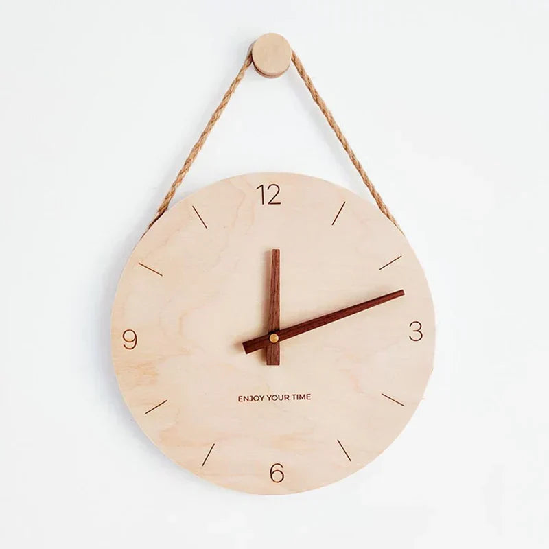 Floroux | Horloge murale en bois minimaliste