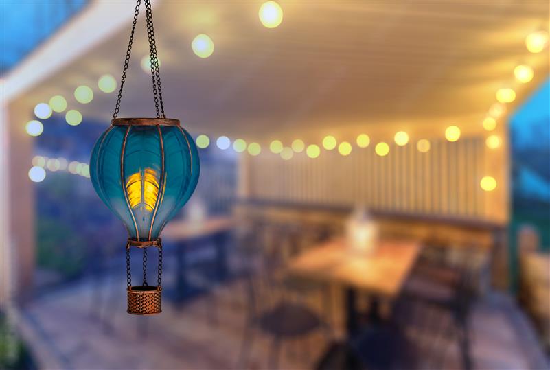 Solarlaterne – LumiBalloon – Effet Flamme – lumières chaudes
