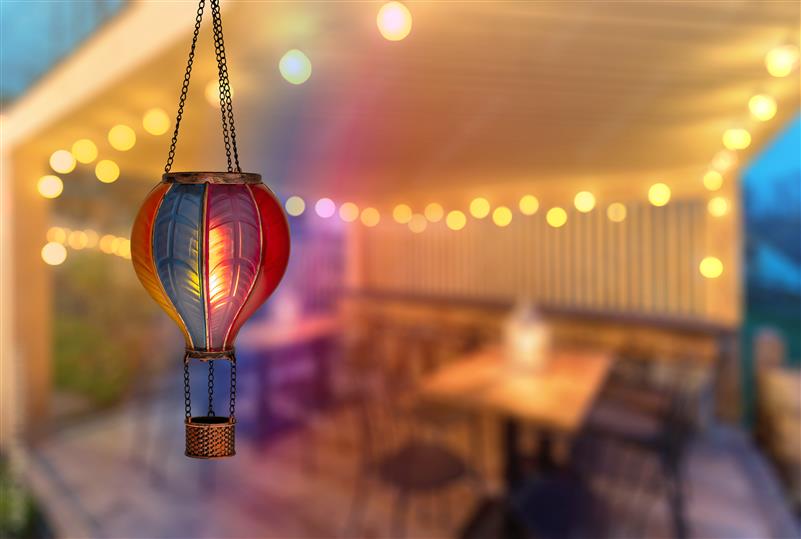 Solarlaterne – LumiBalloon – Effet Flamme – lumières chaudes