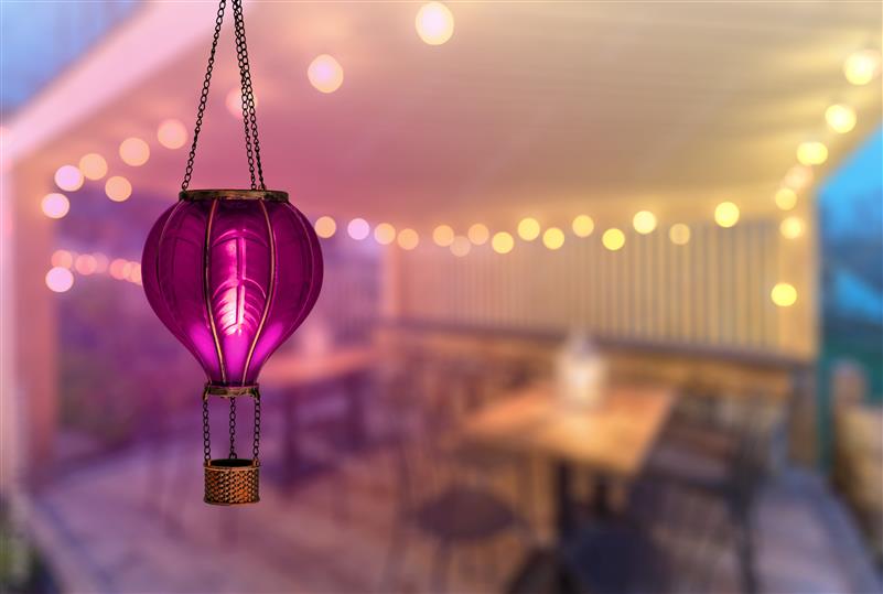 Solarlaterne – LumiBalloon – Effet Flamme – lumières chaudes