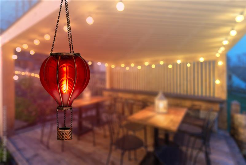 Solarlaterne – LumiBalloon – Effet Flamme – lumières chaudes